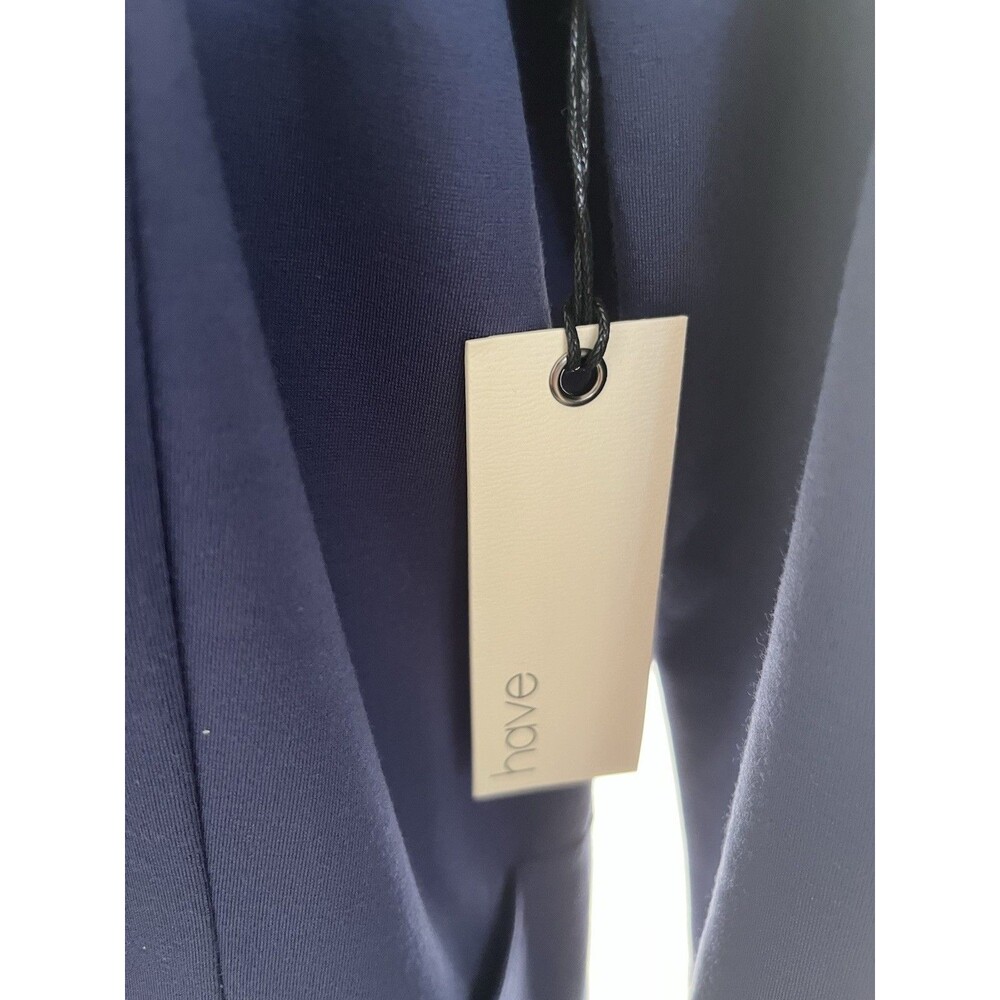 Have Womens Jacket Blazer Large Navy Blue Open Front Business Office Work Wear - Picture 2 of 9